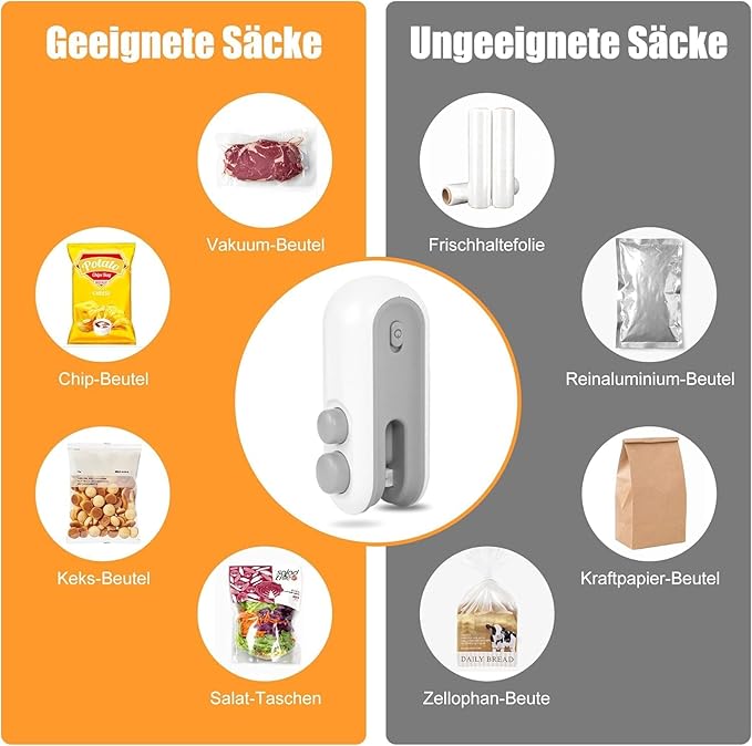 Portable Mini Bag Sealer — 2-in-1 USB Rechargeable Heat Sealing Machine
