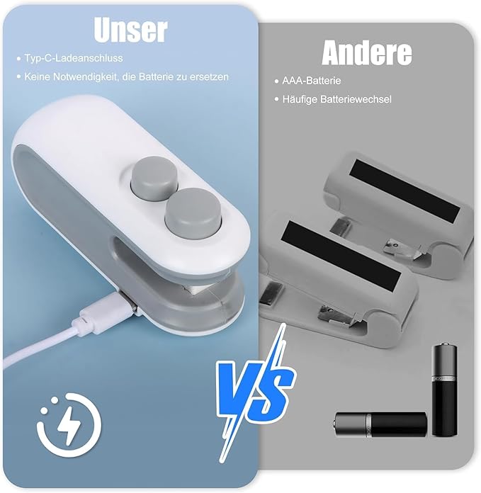 Portable Mini Bag Sealer — 2-in-1 USB Rechargeable Heat Sealing Machine