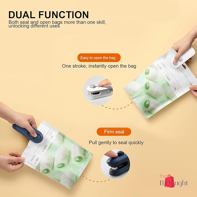Portable Mini Bag Sealer — 2-in-1 USB Rechargeable Heat Sealing Machine