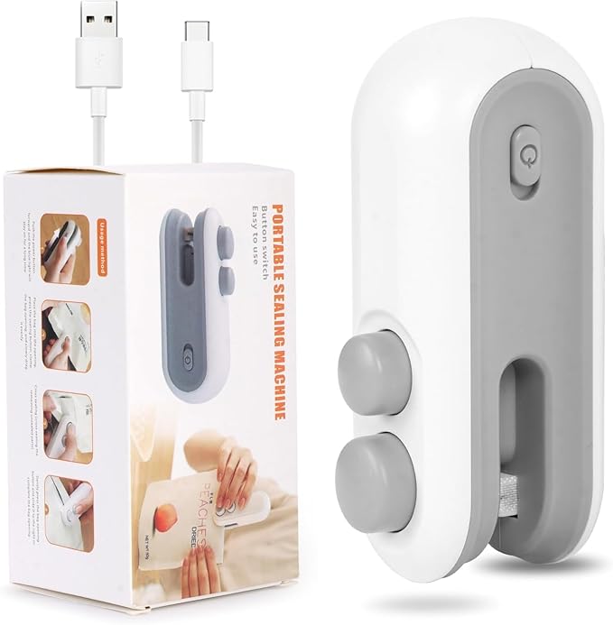 Portable Mini Bag Sealer — 2-in-1 USB Rechargeable Heat Sealing Machine